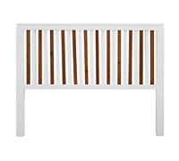 PEJECAR cabecero Modelo daimiel para Cama de 135 Fabricado en Madera Maciza de Pino insigni con largueros Verticales Combinados Acabado en Blanco Satinado