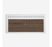 PEJECAR Muebles Cabecero de Madera Bora (Flotante), para Pared. para Camas de 150 | Cabezal Madera Pino | Dormitorio Matrimonio (Mixto: Blanco-Tablero Nogal, Cama 150 (160 cm))