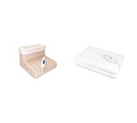 Pekatherm F55 - Bota Calefactora 100W 30x30x23cm, Calientapies Eléctrico + Calientacamas Individual ECO, 60 W, Color Blanco, 150x80cm | Calientacamas Eléctrico | Calienta camas