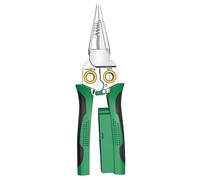 Pelacables 8 en 1 con probador de voltaje, herramienta multifunción para pelar cables para electricistas, proyectos de bricolaje, prensado y corte (verde, 8, 2 pulgadas)