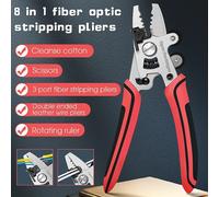 Pelacables de Fibra Óptica Signal Fire ZSQ-09 9 en 1, Tijeras Pelacables de Fibra Óptica, Alicates Pelacables Add Cleaning Cotton