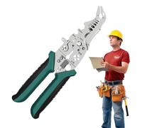 Pelacables eléctrico con pinza de codo para cripar y pelar cables | Alicates de precisión para corte de cables para taller, reparación de coches, edificios industriales y domésticos, garajes