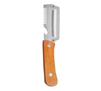 Pelador de verduras - Rebanador 3 en 1 con abridor de botellas, pelador de cocina de acero inoxidable, herramienta de cocina con mango de madera | para verduras, frutas, pelar, rebanar, ayuda para coc
