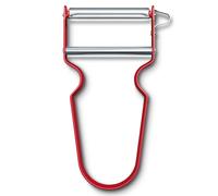 Pelador de verduras REX 11 cm, hoja recta, rojo, aluminio, Victorinox