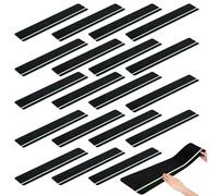 Peldaños de Escalera, 20 Piezas 15 x 76 cm Cinta Antideslizante Escaleras con Tiras Fluorescentes de 6 mm Adhesivo Antideslizante Autoadhesiva Precortada para Escaleras Entradas Rampas y Talleres