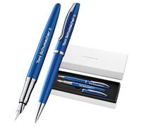 pelican Pelikan Jazz® Noble Elegance K/P36 Bolígrafo y Pluma estilográfica con Grabado Regalo Bolígrafos únicos con Nombre Regalos Personalizados Pluma estilográfica (Azul Zafiro)