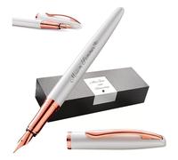 "Pelican "Pelikan Jazz® Noble Elegance P36 Pluma Estilográfica con Grabado Regalo Bolígrafos Únicos con Nombre Regalos Personalizados Pluma Estilográfica Personalizada (Nácar Blanco)