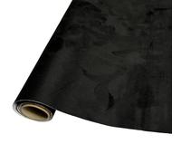 Película de Microfibra Autoadhesiva, Tela de Gamuza Sintética Autoadhesiva, Alcantara Adhesivo Coche para Interiores de Coches, Tapicerías, Cajones de Joyería, 40cm × 150 cm, Negro