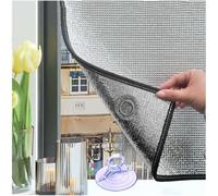 Película De Ventana Reflectante Calor,Película para Cristales Opaca Privacidad,Lámina Tintada para Ventanas Protección Solar Anti-UV,Película Aislante De Aluminio Doble,8mm,W×H-145x150cm/57 * 59in