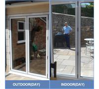 Película de Vinilo para Ventanas con Efecto Espejo Unidireccional de 2/3/5M, Autoadhesiva, Reflectante, Solar, para Privacidad, Tinte para Ventanas de Hogar, Adhesivo Plateado para Vidrio Blue silver