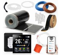 Película infrarroja para calefacción, 140 W/m², para un área de 16 m², con termostato Wi-Fi