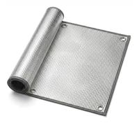 Película Opaca Térmica para Ventanas con Ventosas, Lámina de Aluminio Reflectante, Aislamiento contra Calor y Protección UV para Salón y Dormitorio (B 50x160cm)