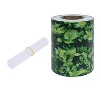 Película protectora de PVC para valla metálica, patrón de hojas verdes, 70 x 0,19 m, resistente a los rayos UV y a la intemperie, incluye 30 clips, ideal como protección contra el viento, sombra y