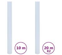 Películas para ventanas, 3 unidades, mate, color blanco, PVC