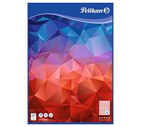 Pelikan 100052 - Bloc de notas (A4, 50 hojas, linea 28 (a cuadros), papel de escritura escolar, 90 g/m², FSC Mix, blanco, 10 unidades)