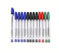 Pelikan 12 Bolígrafos Super Soft Stick, paquete de ahorro de 12 piezas mezcladas, Rojo Azul Negro Verde, mango triangular ergonómico, tinta deslizante de calidad alemana 24004916