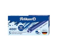 Pelikan 310748 4001 - Cartucho de Tinta (5 Unidades, en Caja Plegable), Color Azul