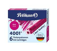 Pelikan 321075 - Juego de Cartuchos de Tinta 4001 para Plumas Estilográficas TP6, paquete de 60 unidades/10 cajas de 6 cartuchos, Rosa
