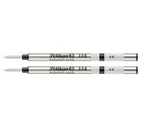 Pelikan 338 - Lote de 2 cartuchos de tinta de recambio para bolígrafos (punta fina), color negro