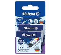 Pelikan 338269 - Cartuchos de tinta 4001 azul royal, 2 estuches con 6 cartuchos