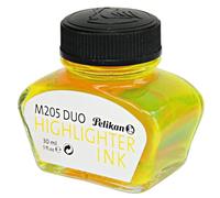 Pelikan 344879 - Tinta para pluma estilográfica 4001, frasco de vidrio de 30 ml, color amarillo fluorescente, en caja de regalo