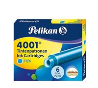 Pelikan® 4001® TP/6 - Cartucho de tinta (6 cartuchos), color turquesa