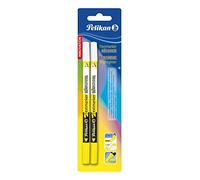 Pelikan 456 - Pack de 2 marcadores resaltadores borrables, color amarillo