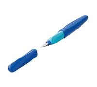 Pelikan Pluma estilográfica 814744 Twist punta M, incluye 2 cartuchos, color azul