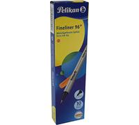 Pelikan 943217 Fineliner 96 - Rotuladores (10 unidades, en caja), color naranja