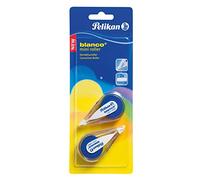 Pelikan - Blanco Mini Roller, Cinta Correctora, Blanco, 4.2mm x 6m, 2 Unidades, Sin Disolventes, Oficina, Escuela, Papelería