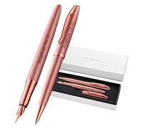 Pelikan Bolígrafo y pluma estilográfica Jazz® Noble Elegance K/P36 con grabado de regalo, bolígrafos únicos con nombre, regalos personalizados (rosa rosa)