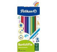 Pelikan caja de 12 lapices de colores hexagonales lacados - mina antir