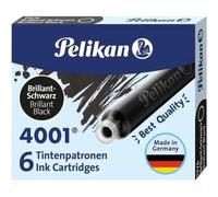 Pelikan caja de 6 cartuchos 4001 tp/6 - tinta de alta calidad - compatible con plumas estilograficas - color negro
