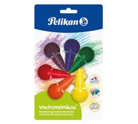 Pelikan Ceras de colores 6 colores surtidos, no tóxicas, seguras para niños, para manos pequeñas