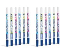 Pelikan Corrector bolígrafo Super Pirat 850 de tinta de doble punta, punta de pluma correctora F y B, 6 piezas, kit escolar - 306696 (Paquete de 2)