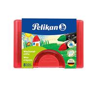 Pelikan – Crayones de cera Natural – 8 colores – Estuche – Triangular ergonómica – Para niños