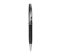 Pelikan elegante Bolígrafo metálico Linea Jazz, clip elástico y mecanismo giratorio, cuerpo negro/plata, tinta Pelikan negra - 0F0R61