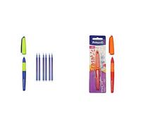 Pelikan Erase 2.0, Pack con un Bolígrafo Borrable de Tinta Azul con 6 Recambios Incluidos y un Bolígrafo Borrable Tinta Roja con Recambio Rojo Incluido