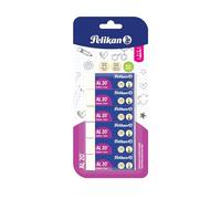 Pelikan Goma de Borrar AL 20 Color Blanco, Adecuada para Dibujo Técnico y Escolar, Goma para Lápiz, Escuela y Oficina, Apto para Niños, Blíster de 6 Piezas, Tamaño 65x21x12mm