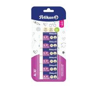 Pelikan Goma de Borrar AL 30 Color Blanco, Adecuada para Dibujo Técnico y Escolar, Goma para Lápiz, Escuela y Oficina, Apto para Niños, Blíster de 6 Piezas, Tamaño 43x17x12mm