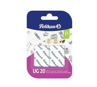 Pelikan Goma de Borrar UG 20, Color Blanco, Adecuada para Dibujo Técnico, Artístico y Escolar, Goma Moldeable para Carboncillo, Lápiz y Grafito, Escuela y Oficina, Blíster de 2 Piezas
