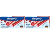 Pelikan GTP/5 - Cartucho tinta estilográfica, color rojo (Paquete de 2)