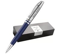 Pelikan Jazz Bolígrafo con grabado de regalo - Bolígrafos únicos con nombre - Regalos personalizados para Navidad - Bolígrafo personalizado (azul oscuro)