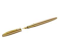 Pelikan Jazz Noble 821704 - Pluma estilográfica para diestros y zurdos, diseño de pluma M, color dorado