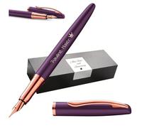 Pelikan Jazz® Noble Elegance P36 Pluma estilográfica con grabado regalo - plumas únicas con nombres - regalos personalizados - Pluma estilográfica personalizada (Viola)