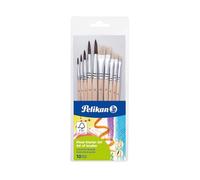 Pelikan Juego de pinceles para pintura, tamaños y formas variadas, para artistas, Pack de 10