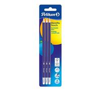 Pelikan Kit 3 lápices y goma 978866 – grafito HB, madera FSC, hexagonal, minas antirotura