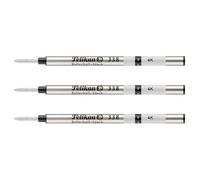 PELIKAN - Lote de 3 recambios para bolígrafo de tinta (punta ancha, 338), color negro