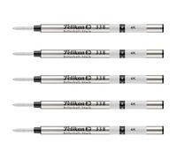 PELIKAN - Lote de 5 recambios para bolígrafo roller de tinta 338 punta grande, color negro