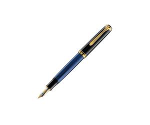 Pelikan lujo Souveran M800 - Pluma estilográfica, color negro y azul